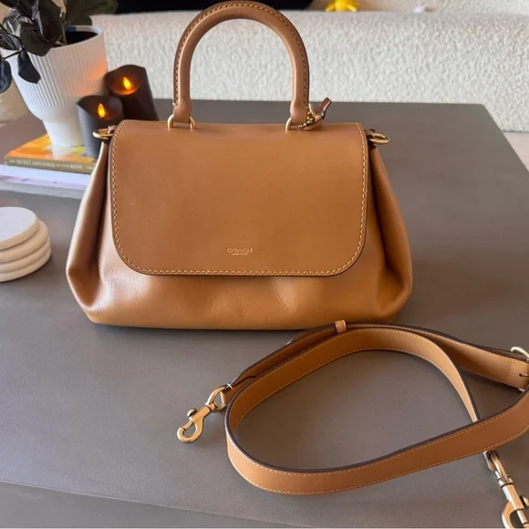 NEW NEVER USED Coach Honey Brown Slouchy Rogue - Picture 6 of 15